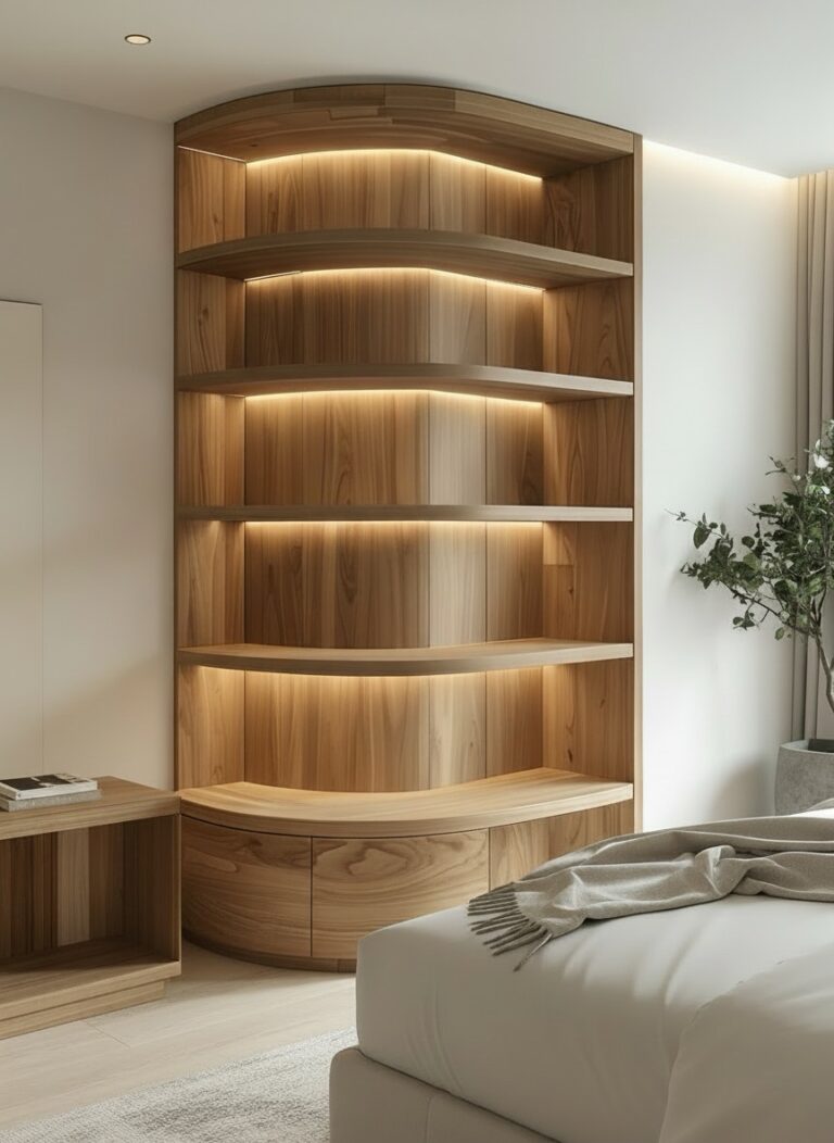 Bedroom shelves ideas
