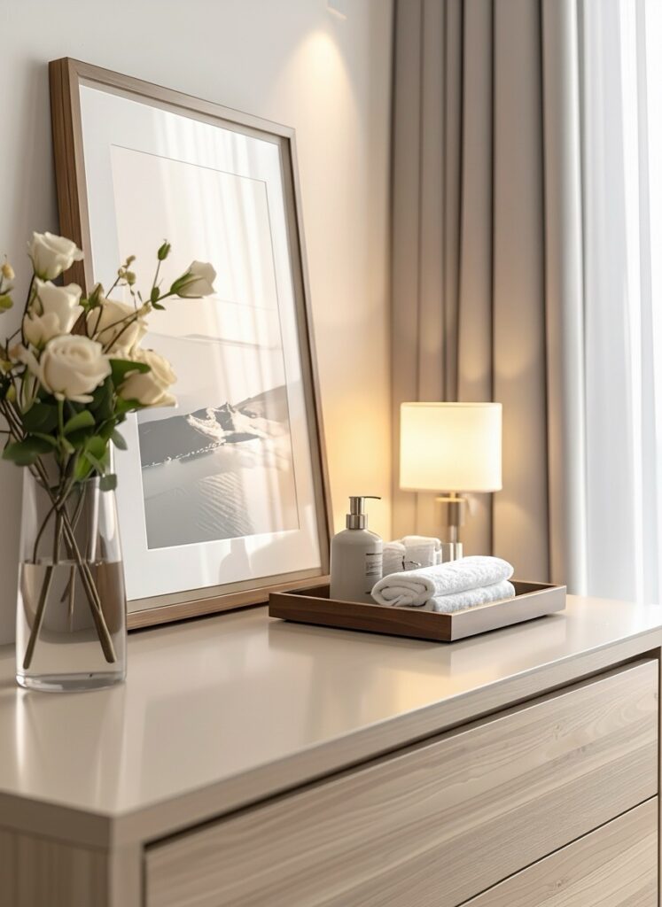 small hotel style bedroom