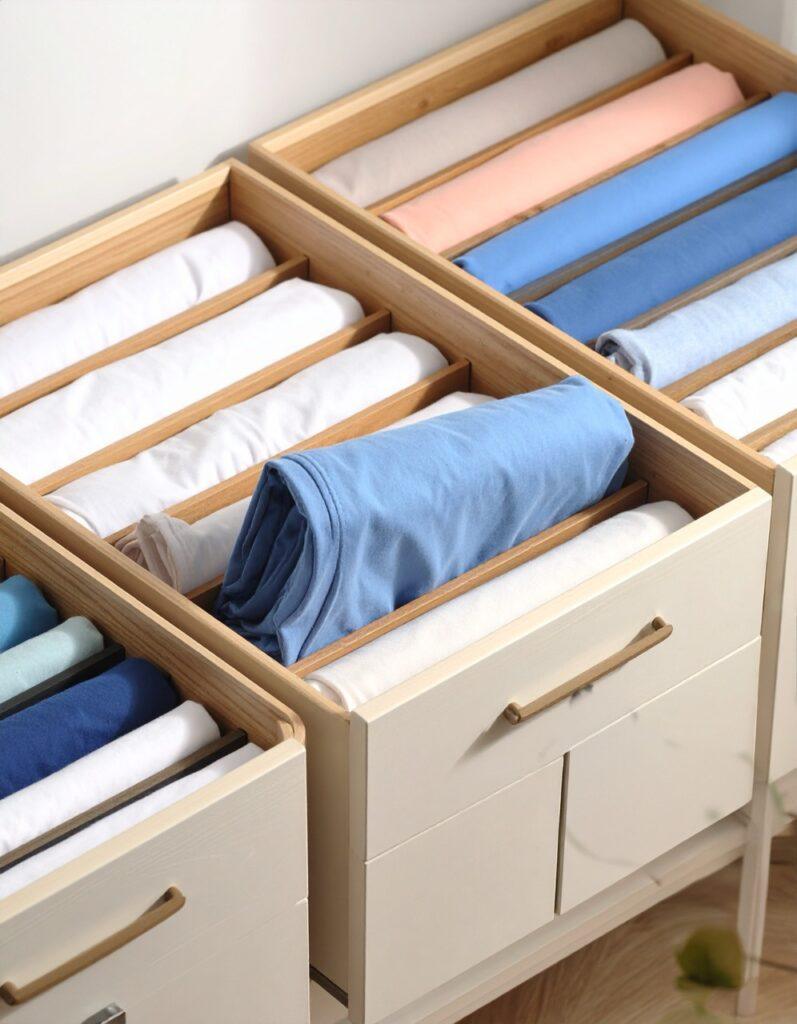 organize t shirts closet