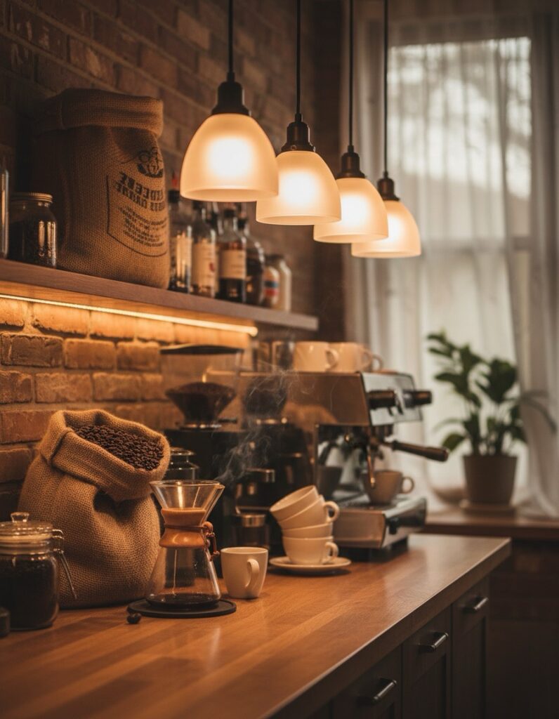 coffee bar ideas for kitchen counter