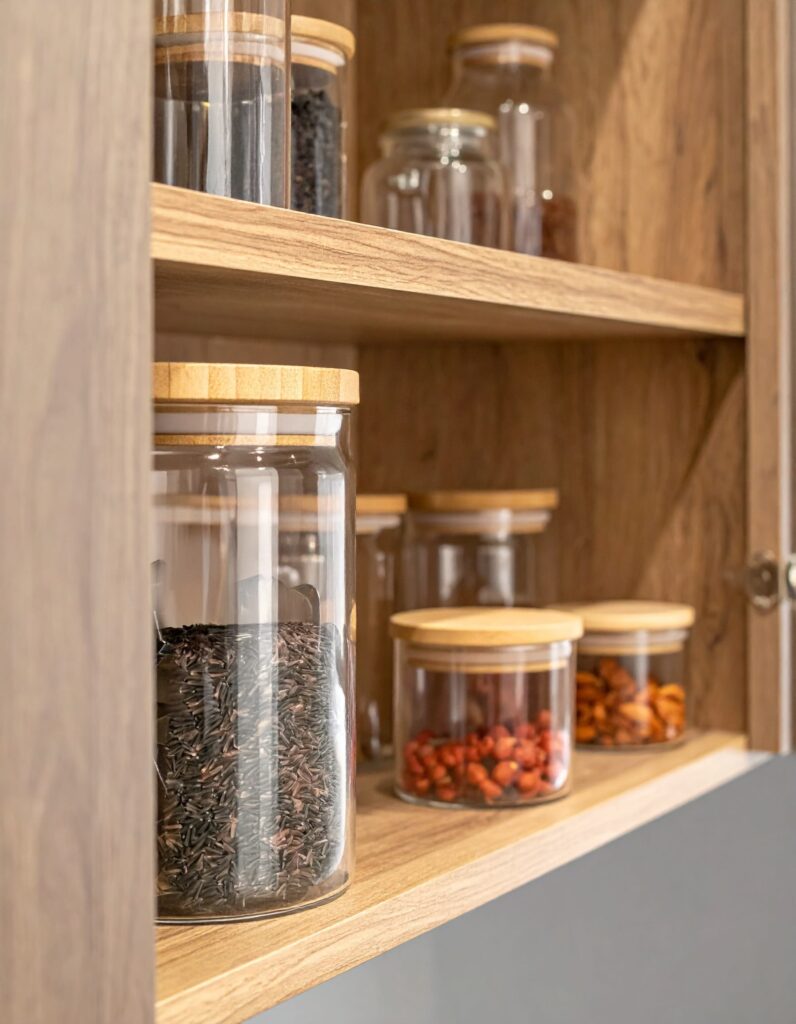 pantry organization clear jars