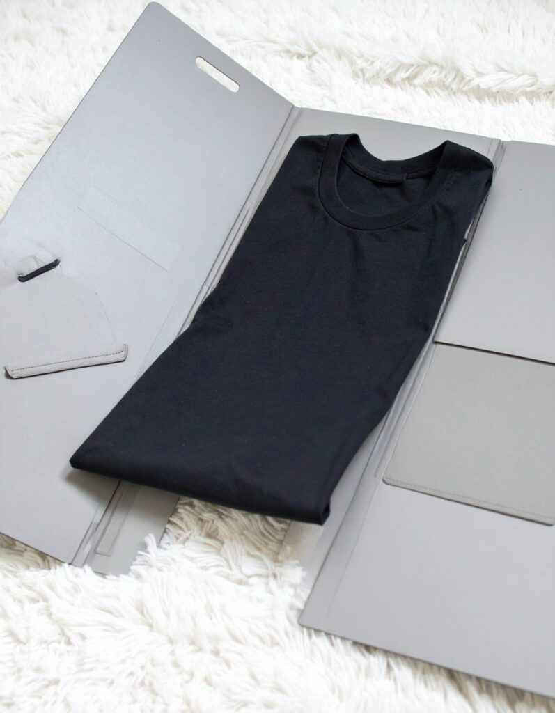 neatly folded tshirts