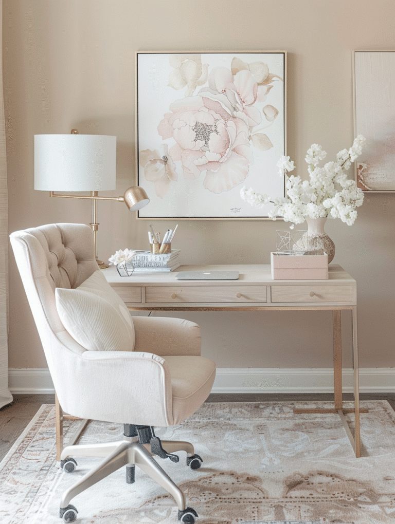 Feminine Home Office Decor Ideas