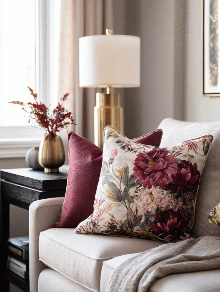 burgundy interior detail