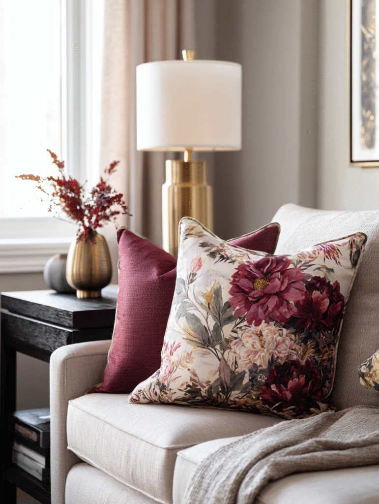 burgundy interior detail