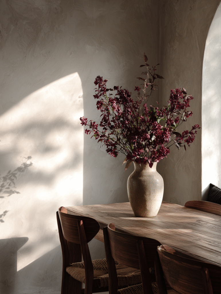 burgundy flower detail