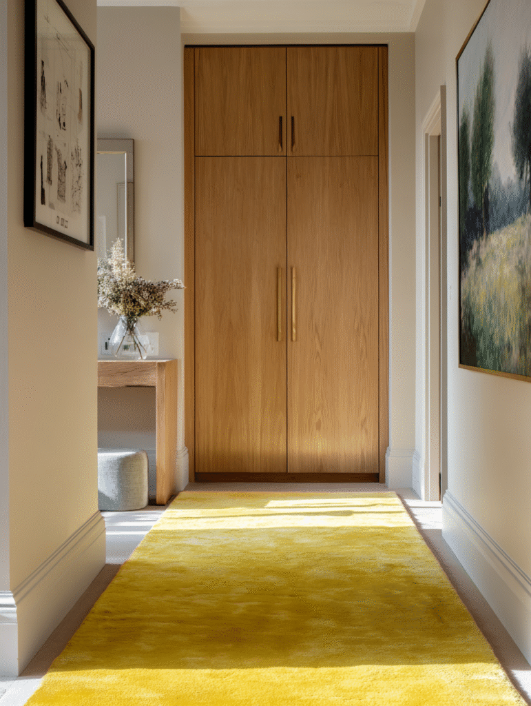 color pop rug in entry