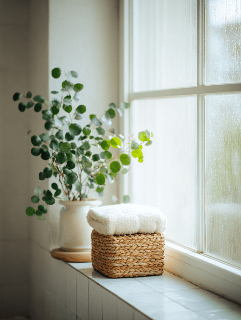 bathroom with plants