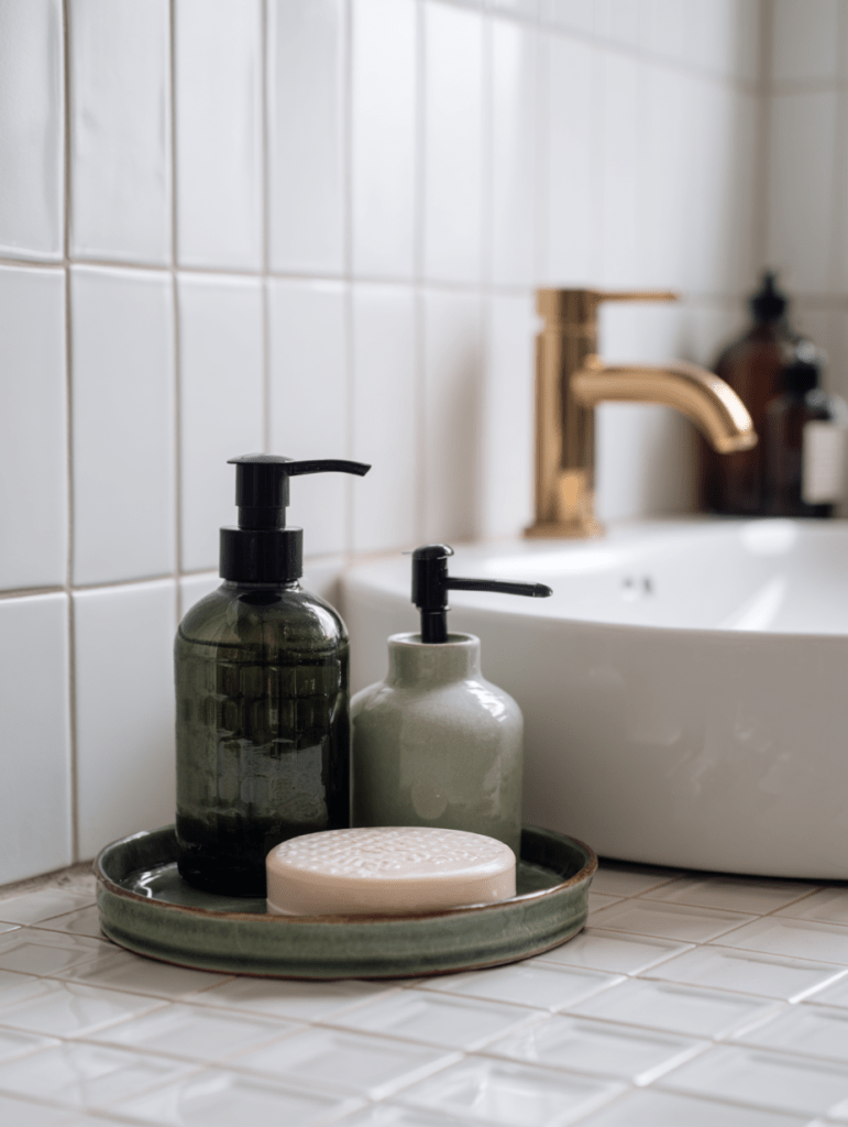 bathroom set with color