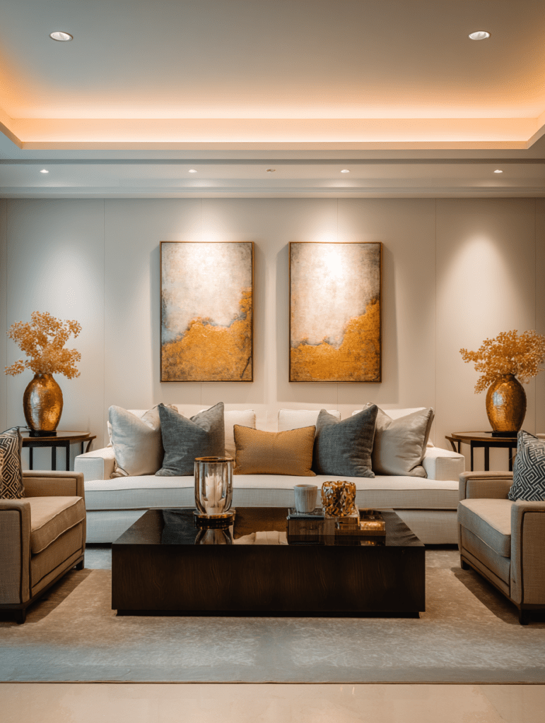 symmetric living room