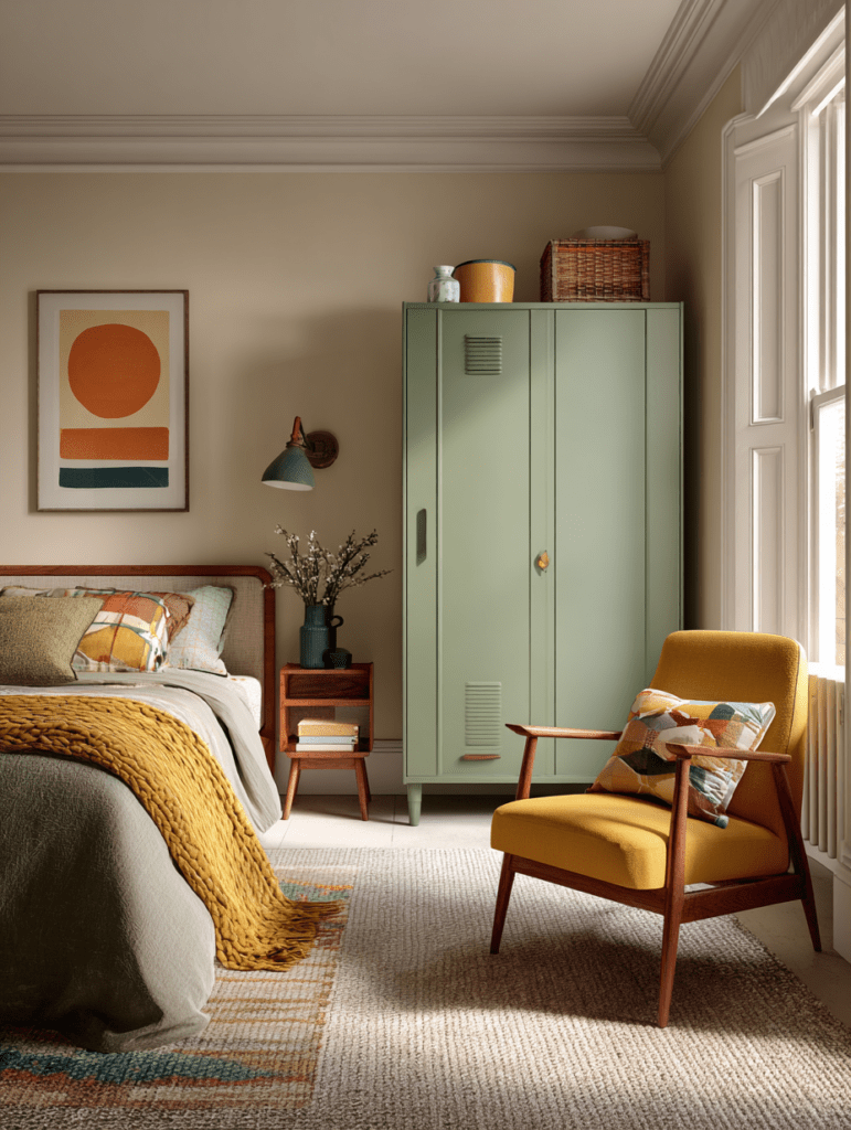 retro green wardrobe