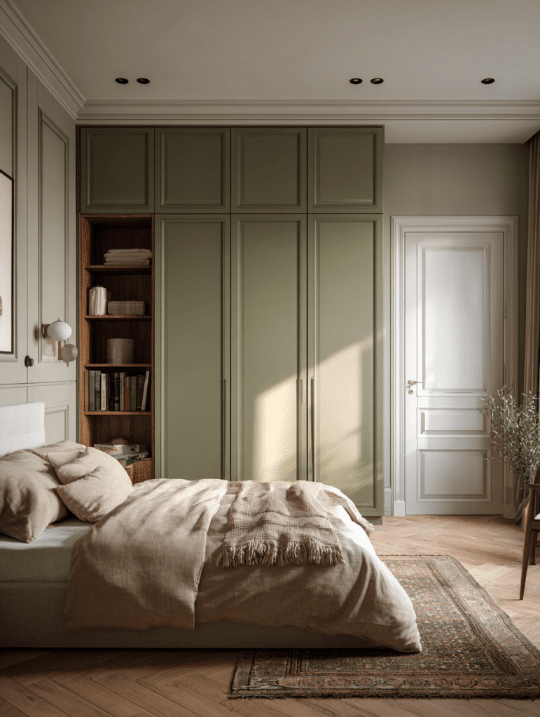 green wardrobe beige