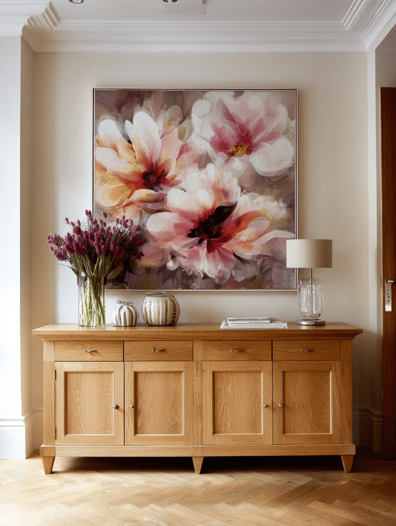 sideboard decoration above