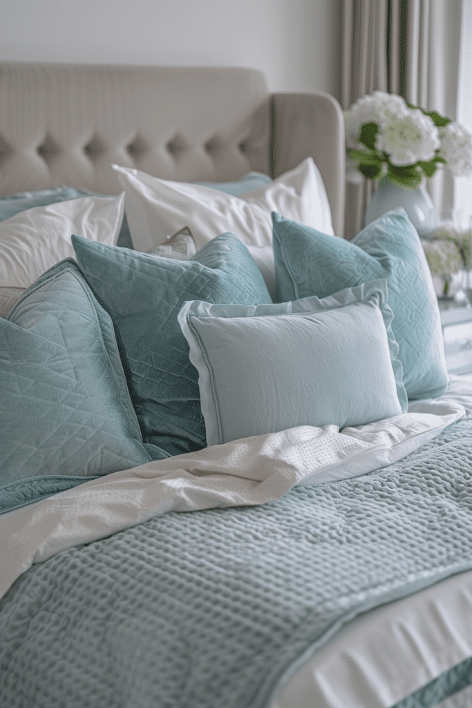 light blue bedroom