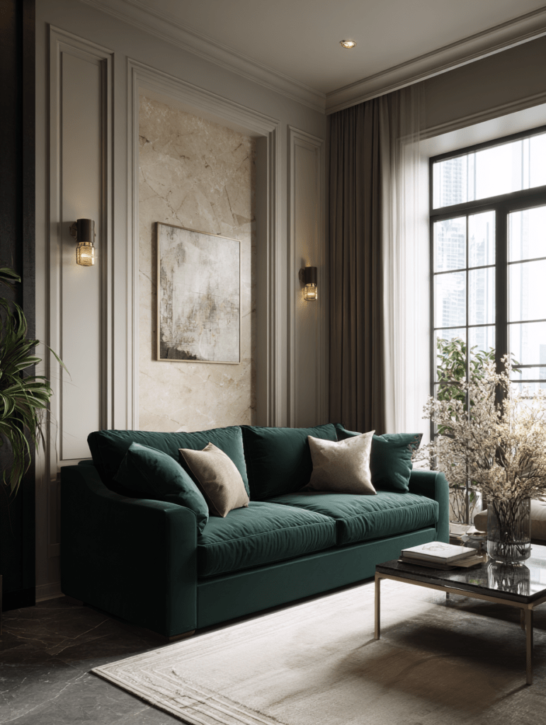 green sofa idea